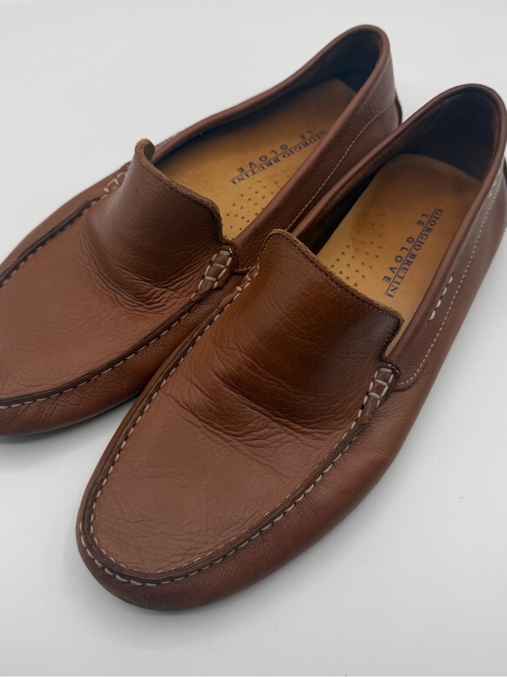 Giorgio Brutini Le Glove Trevor Leather Slip-On Loafers Tan Men's 9.5 D